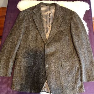 Harris Tweed herringbone wool blazer, size 44L